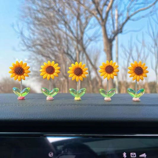 Spring Wobbly Flower Car Dashboard Ornament Interior Decor