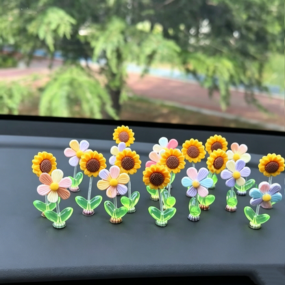 Spring Wobbly Flower Car Dashboard Ornament Interior Decor