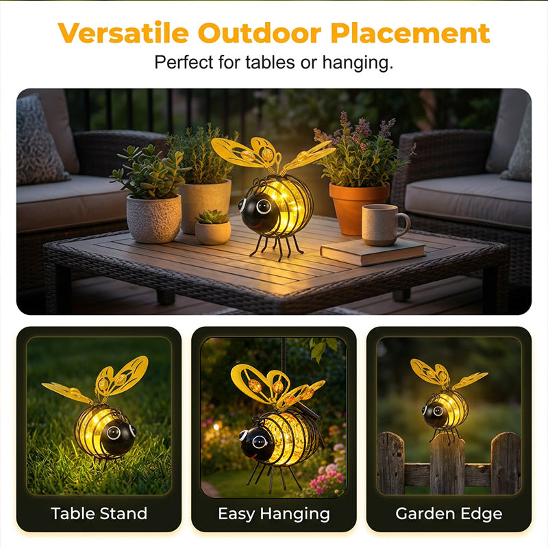 🔥Last Day 70% OFF🔥 Hanging Solar Bee Light – Warm Amber Glow, Flicker-Free, Perfect for Garden Parties, Camping, or Kids’ Rooms – Spread Joy Day and Night 🌞🌜