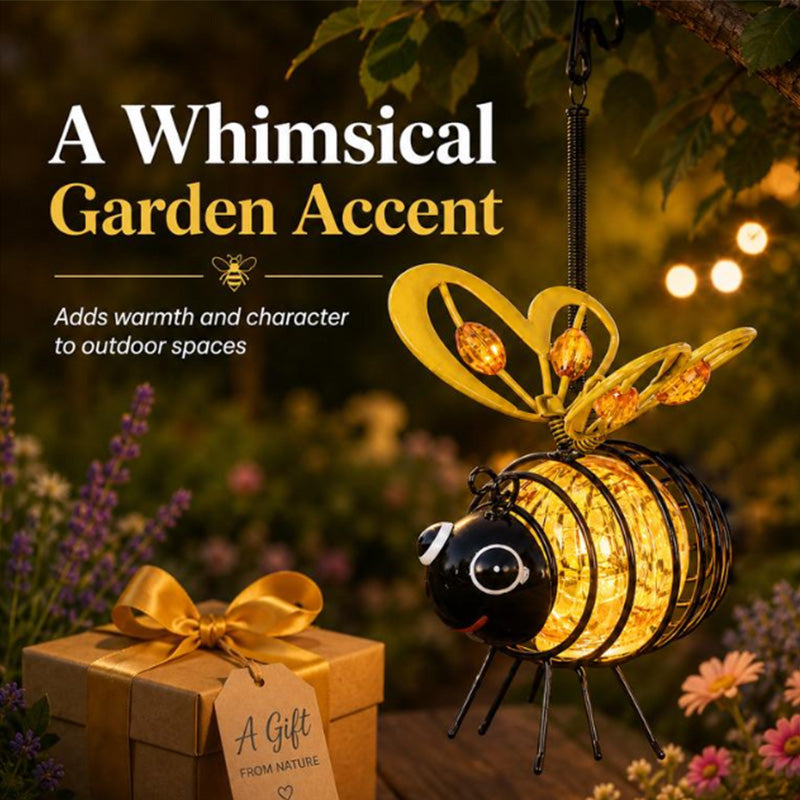 🔥Last Day 70% OFF🔥 Hanging Solar Bee Light – Warm Amber Glow, Flicker-Free, Perfect for Garden Parties, Camping, or Kids’ Rooms – Spread Joy Day and Night 🌞🌜