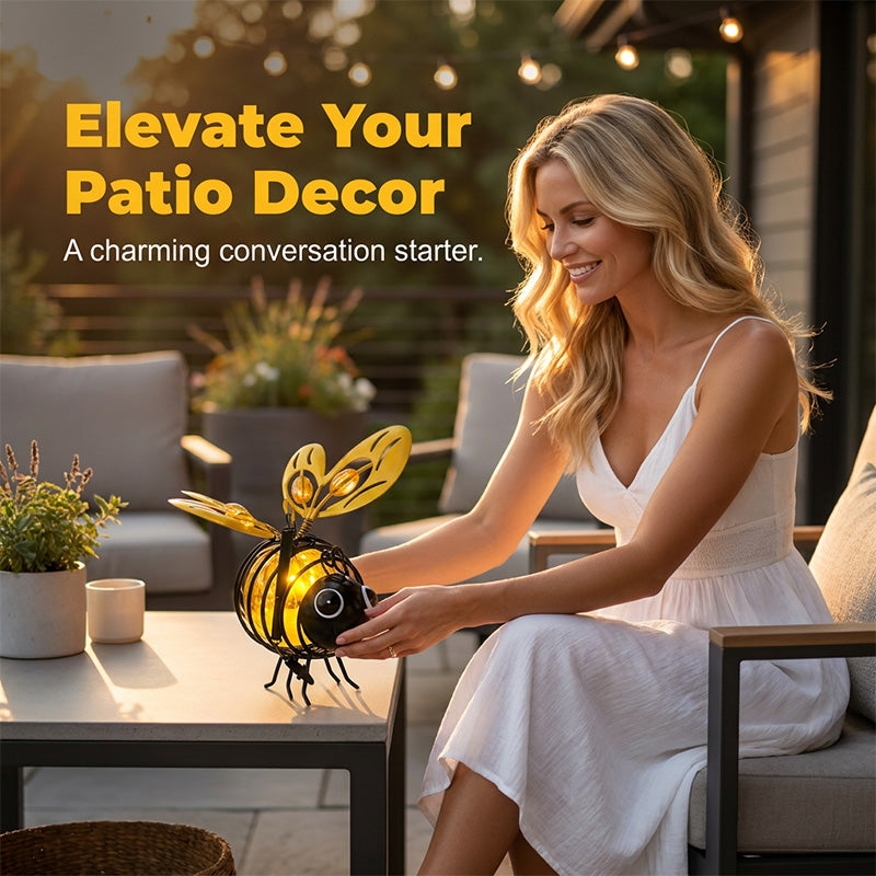 🔥Last Day 70% OFF🔥 Hanging Solar Bee Light – Warm Amber Glow, Flicker-Free, Perfect for Garden Parties, Camping, or Kids’ Rooms – Spread Joy Day and Night 🌞🌜